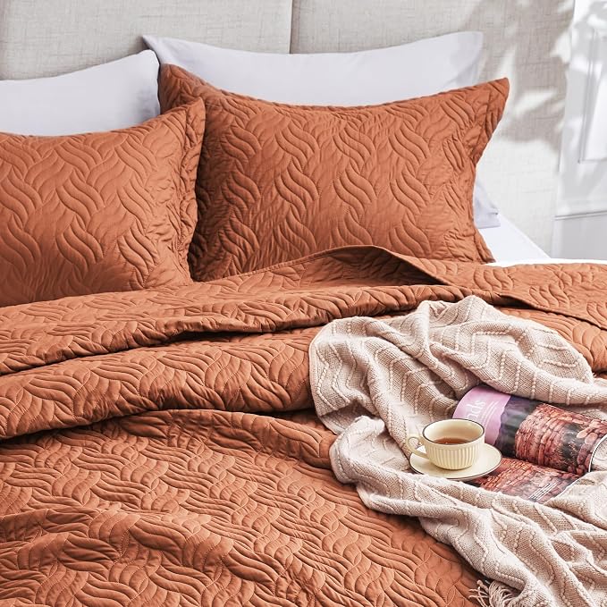 Love's cabin Quilts for Queen Bed Umber Bedspreads Bedding Set - Image 7