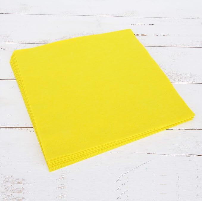 Threadart Yellow Premium Felt Sheets by ThreadArt
