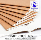 feela 170 Pack Blank Kraft Notebooks, Unlined Sketchbook Mini Cute Note Pad - Image 4
