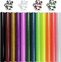 Glitter HTV Heat Transfer Vinyl, Mixeds 12pcs 12" x 10" Iron-on Vinyl | Iron On by Unknown