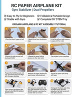 Rc Paper Airplane Kit with Gyro Stabilizer, DIY Model Airplanes Launcher - Image 3
