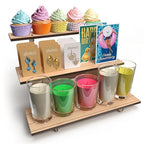 Straight Natural Wooden Tiered Display Stand, Portable Products Display Shelf - Image 4