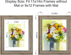 LUCKYLIFE 11x14 Picture Frame Set of 4, Display 9x12 Pictures - Image 2