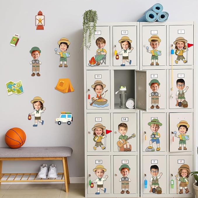 60pcs Camping Theme DIY Cutouts Camper Bulletin Board Decoration Set Camping - Image 6