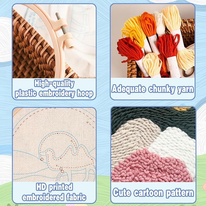 Landscape Punch Needle Kit for Adult Beginner, Painting Crochet Kit, Home Decor - Image 3