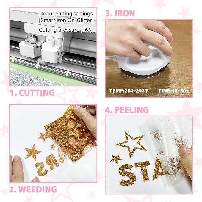 Bronze Glitter Heat Transfer Vinyl, Glitter Iron-On - Image 4