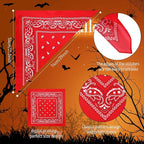 100 Pack Bandanas Unisex Paisley Bandanas Bulk Multi Purpose Cowboy Head Wrap - Image 2