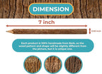 BSIRI Black Pencils Wood Pack of 12 in 7 Inch Tree Bark Wooden Favors in Rustic - Image 4
