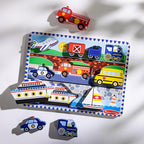 Melissa & Doug Vehicles Wooden Chunky Puzzle, Educational Screen Free Activity - Image 9