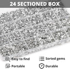 32000Pcs Silver Clear Rhinestones - Image 3
