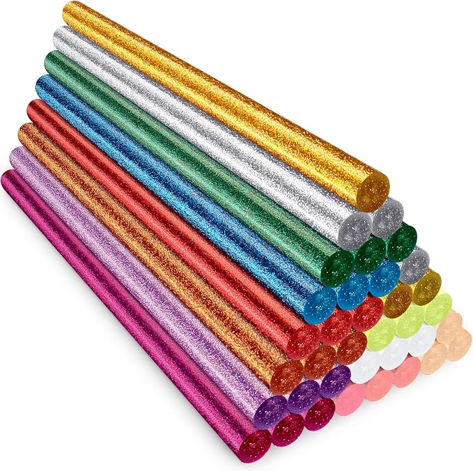 ENPOINT Glitter Color Hot Glue Sticks Full Size, Adhesive Glue Sticks Standard by ENPOINT