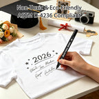 Black Fabric Markers for Clothes 6PCS, Dual-Tip Fabric Permanent Paint Pens - Image 4
