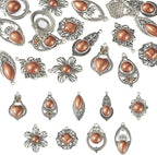 18Pcs Tibetan Style Alloy Charms Bohemia Vintage Filigree Charms 9 Styles by Craftora