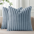 Pallene Faux Fur Plush Throw Pillow Covers 24x24 Set of 2, Luxury Soft Fluffy by PALLENE