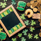 69 Feet Shamrock Bookshelf Bulletin Board Borders St Patrick's Day Green Books - Image 6