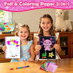 FUNNYB&G Foil Art Craft Kit for Girls 4-10 Years Old: Mess-Free & No-Glue - Image 2