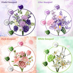 Cwczhi 600 PCS Pipe Cleaners Craft, 9 Colors Purple Pipe Cleaner Flower Kit | - Image 4