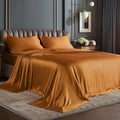 BEDELITE Satin Sheets Twin Size Bed Set, Luxury Soft Burnt Orange Silky Sheets by BEDELITE