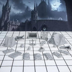 AUSPDICE 21pcs DND Camp Terrain Building Set – Unpainted Miniatures by AUSPDICE
