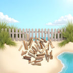 20 Pcs Natural Driftwood Pieces Branch Slices Craft Sticks Beach Decor - Image 3