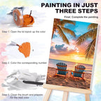 Yezavesu 4 Pack Framed Paint by Numbers Kit - Image 4