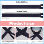 YAKA 20pcs Navy Blue Nylon Invisible Zippers Tailor Sewing Tools Garment - Image 2
