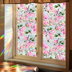 Stained Glass Window Cling, Rainbow Tinted Window Film Sun Blocking, Floral - Image 6