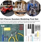 Fippy 101PCS Gundam Model Tools Kit, Hobby Building Tools Kit - Image 7
