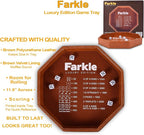 Farkle Luxury Edition Brown Dice Tray | PU Leather - Image 3