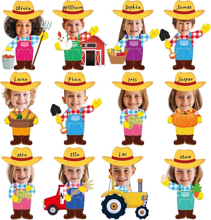 60pcs Farm Theme Cutouts Farmer by partygreeting