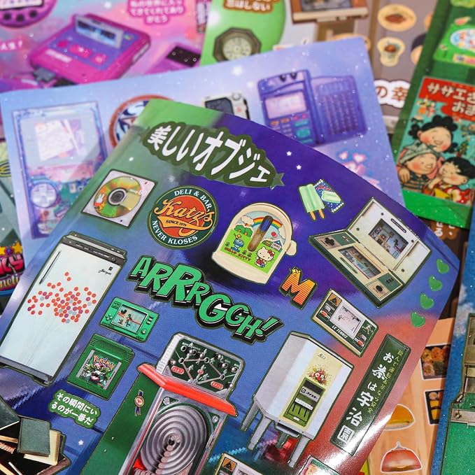 Girl's Japanese Retro Sticker Book, Y2K Theme - Image 3