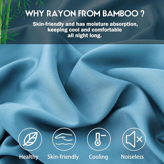 Pillowcases Standard Size 2 Pack, Cooling Viscose from Bamboo Pillow Cases - Image 2