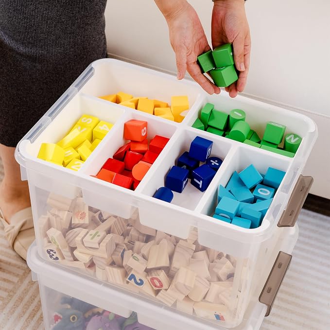 Citylife 32QT 2Packs Clear Craft Organizers and Storage Box - Image 2