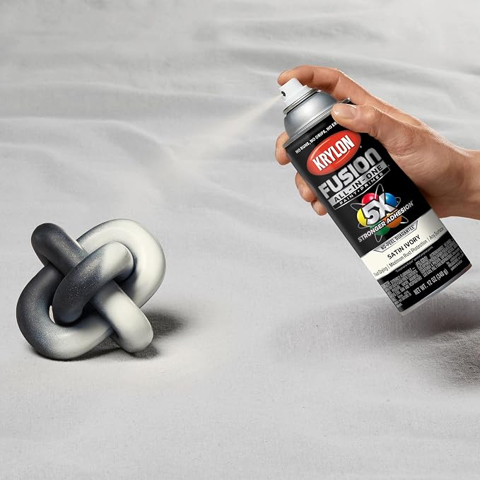 Krylon Fusion All-In-One Satin Spray Paint & Primer, Ivory - Image 8