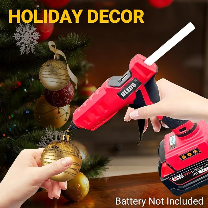 BLEDS 100W Cordless Glue Gun for Milwaukee 18V, LED Temp Adjust, Tool Only | - Image 6