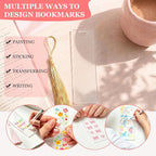 90Pcs Acrylic Bookmark Blanks Kit-30 Set Clear Acrylic Bookmarks 6" x 1.6" - Image 5