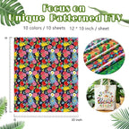 Tintnut Tropical Floral Heat Transfer Vinyl, easy cut & weed, stretch washable - Image 2
