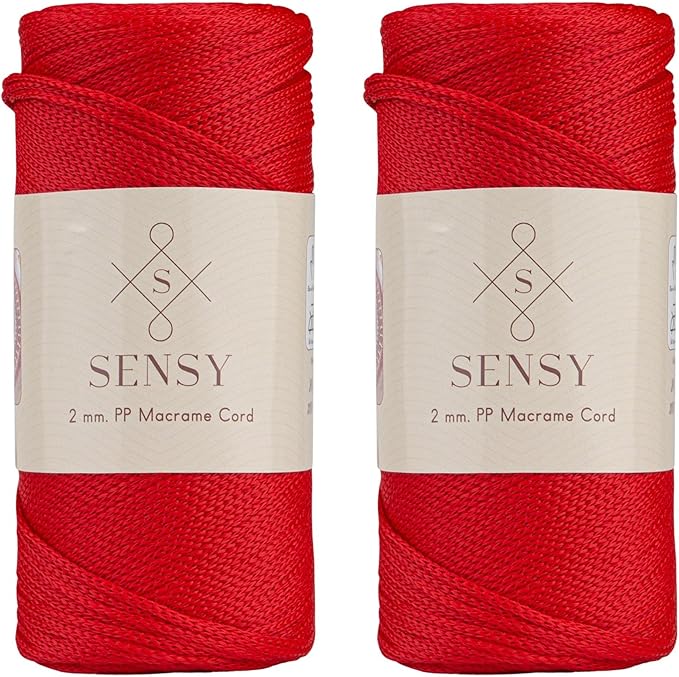Sensy Premium 2 Pack of 2mm 251 Yards Polyester Rope 100% Polypropylene Cord by SSENSY