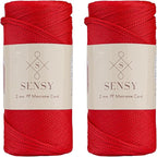Sensy Premium 2 Pack of 2mm 251 Yards Polyester Rope 100% Polypropylene Cord by SSENSY