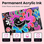 BIGTHUMB 3 Pcs Pink Jumbo Permanent Markers: 15mm Wide Tip Thick Acrylic Paint - Image 3