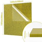 3 Pcs Glitter Yellow Glossy Acrylic Sheets, 7.87 x 7.87 x 1/10 Inch Laser - Image 5