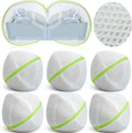 Shappy 6 Pieces Bra Washing Bag for Laundry Mesh Wash Lingerie Underwear Brassiere Washing Bags with Zipper for Women Laundry Storage(7.87 Inch,Green)