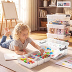 Citylife 17QT Clear Craft Organizers and Storage Box - Image 8