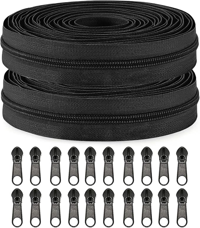 Sawoake #3 Nylon Coil Zippers by The Yard Bulk 10 Yards by Zipper