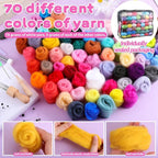 Lyksgir 70 Colors Needle Felting Kit, Wool Roving Set, Wool Felting Tool - Image 3