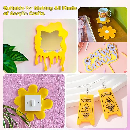 Adrattnay Yellow Acrylic Sheets 1/8 Thick, Opaque Acrylic Sheets Acrylic Panel - Image 7