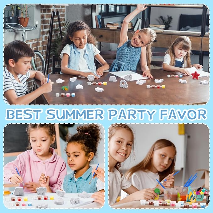 JellyArch 20 Set Summer Beach DIY Painting Ceramic Kit Paint Your Own Beach - Image 5