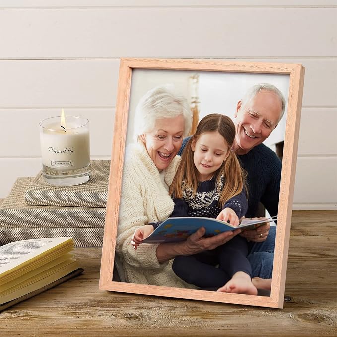 8x10 Picture Frame, OAK Wood Photo Frame 5x7 - Image 7