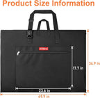 GOTIDEAL Large Art Portfolio Bag, 36x48 Inches Waterproof Art Portfolio Case - Image 2