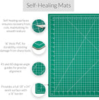 Breman Precision 18x24 Inch Self Healing Cutting Mat – 2-Sided 5-Ply PVC - Image 2